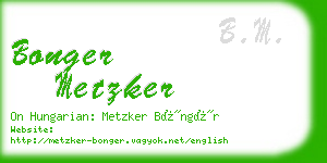 bonger metzker business card